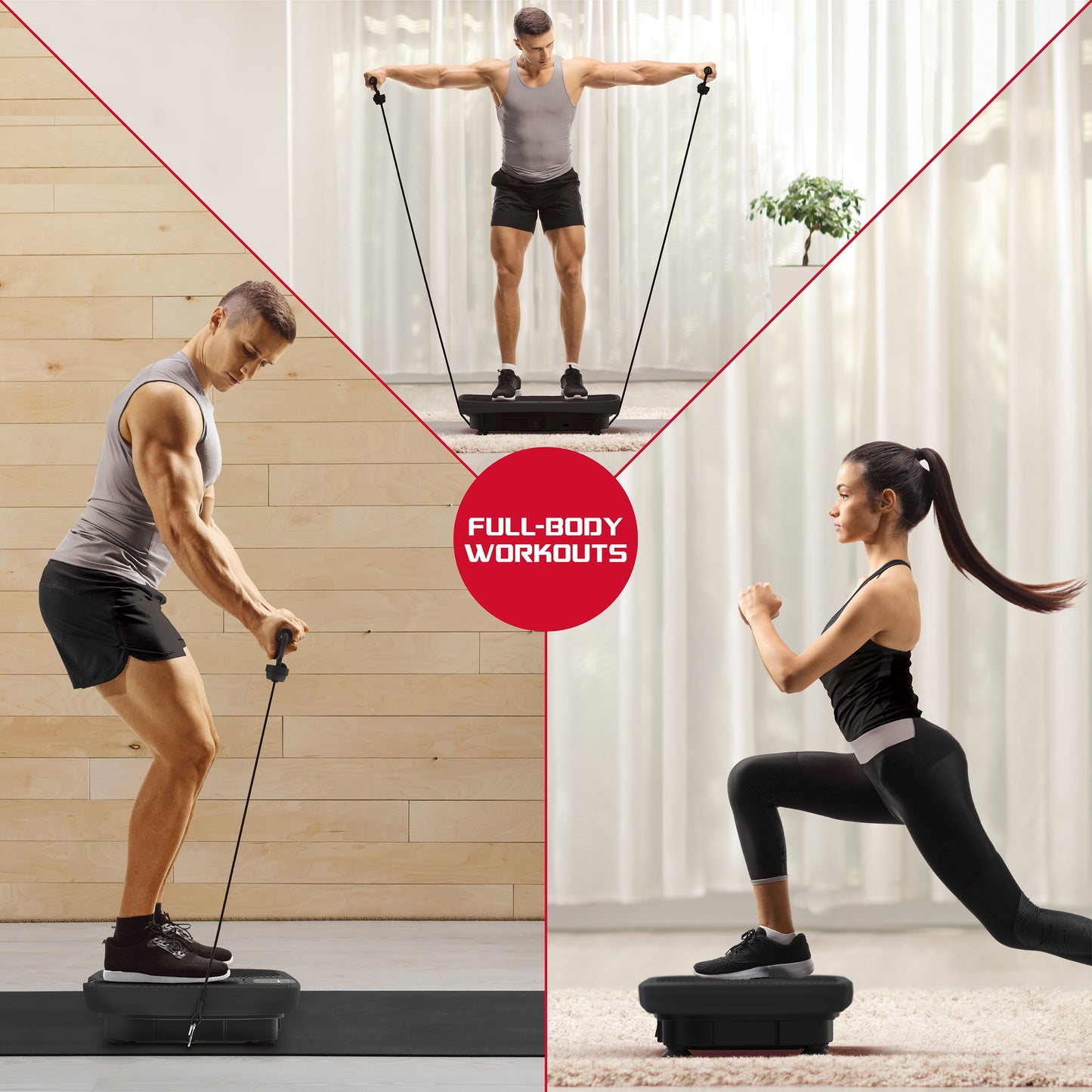 Body Vibe Vibration Plate With Bluetooth Speaker & Arm Resistance Bands